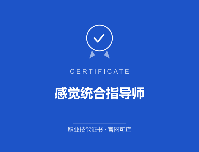 武汉感觉统合指导师证书 蓝色证书封面 职业技能证书 发证机构官网可查